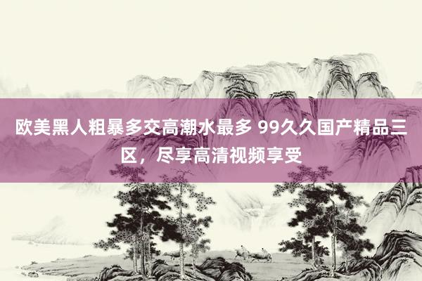欧美黑人粗暴多交高潮水最多 99久久国产精品三区，尽享高清视频享受