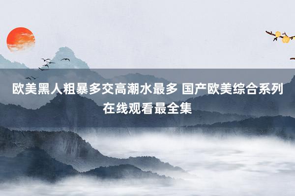 欧美黑人粗暴多交高潮水最多 国产欧美综合系列在线观看最全集