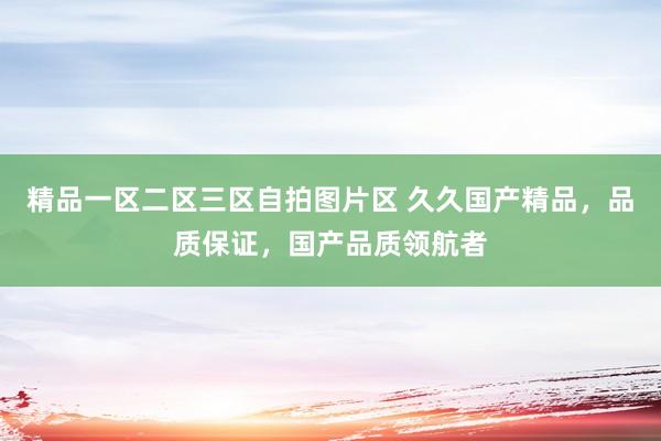 精品一区二区三区自拍图片区 久久国产精品，品质保证，国产品质领航者
