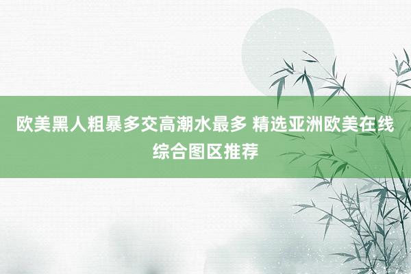 欧美黑人粗暴多交高潮水最多 精选亚洲欧美在线综合图区推荐