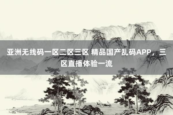 亚洲无线码一区二区三区 精品国产乱码APP，三区直播体验一流
