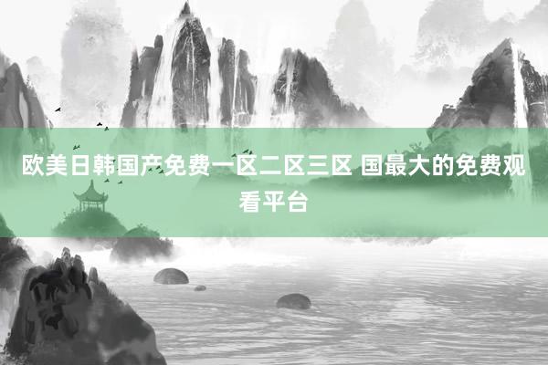 欧美日韩国产免费一区二区三区 国最大的免费观看平台