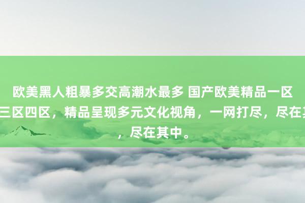欧美黑人粗暴多交高潮水最多 国产欧美精品一区二区三区四区，精品呈现多元文化视角，一网打尽，尽在其中。