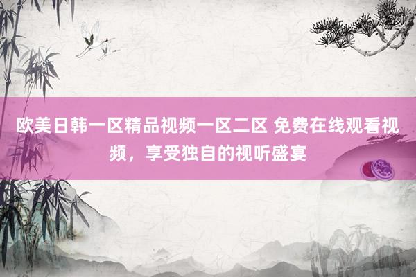欧美日韩一区精品视频一区二区 免费在线观看视频，享受独自的视听盛宴