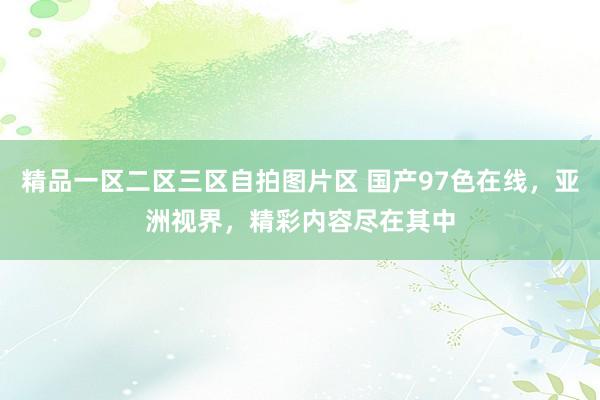 精品一区二区三区自拍图片区 国产97色在线，亚洲视界，精彩内容尽在其中