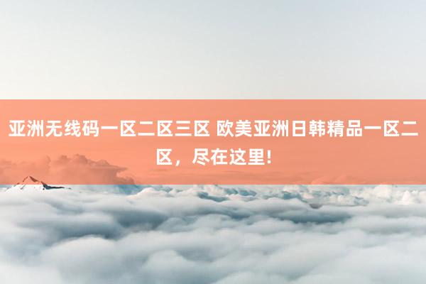 亚洲无线码一区二区三区 欧美亚洲日韩精品一区二区，尽在这里!